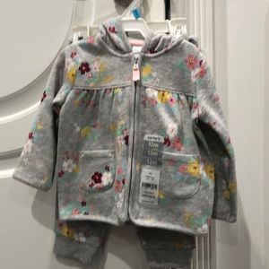 2 Piece floral sweat suit